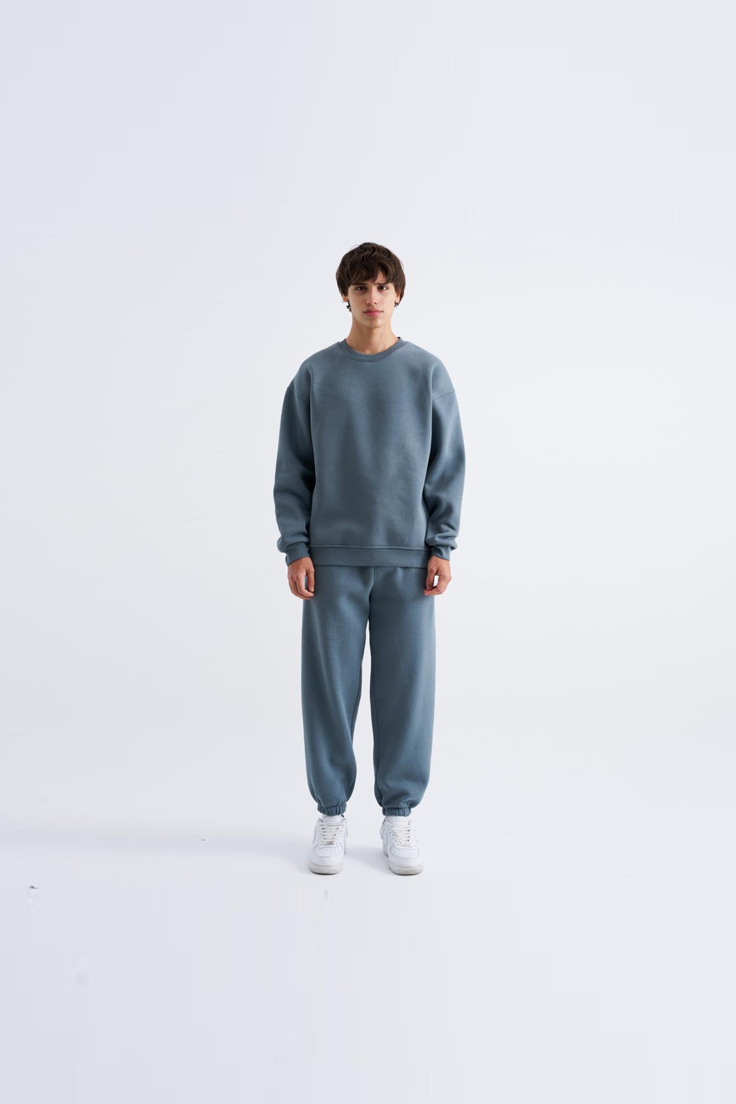 Oversize Basic Mavi Sweatshirt