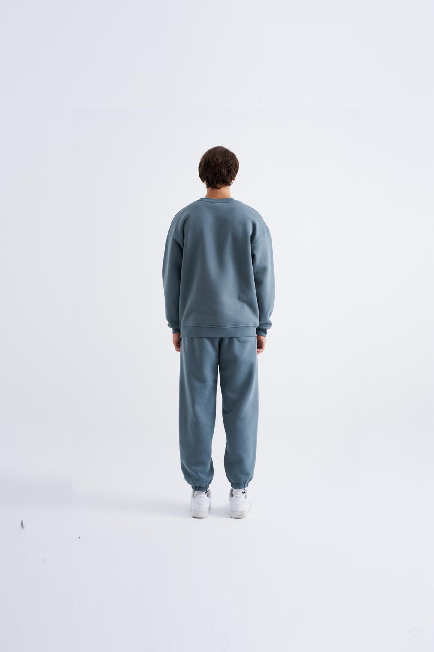 Oversize Basic Mavi Sweatshirt