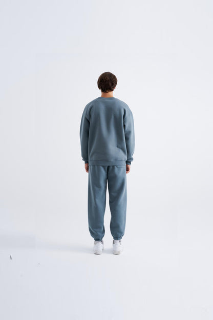 Oversize Basic Mavi Sweatshirt