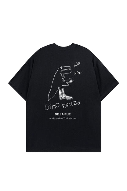 Turkish Tea-Rex T-shirt Siyah